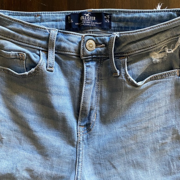 Hollister curvy high rise crop slim straight jeans - Picture 7 of 7